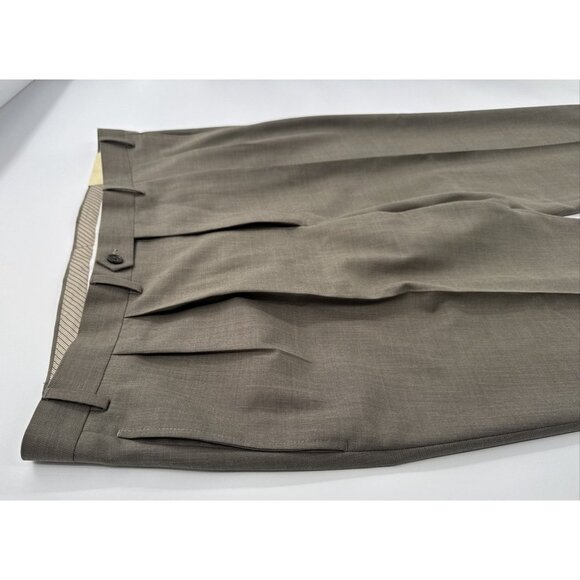 Lauren Ralph Lauren Dress Pants Mens 40x32 Tan Trousers Pleated Cuffed $80 NEW - Picture 7 of 9
